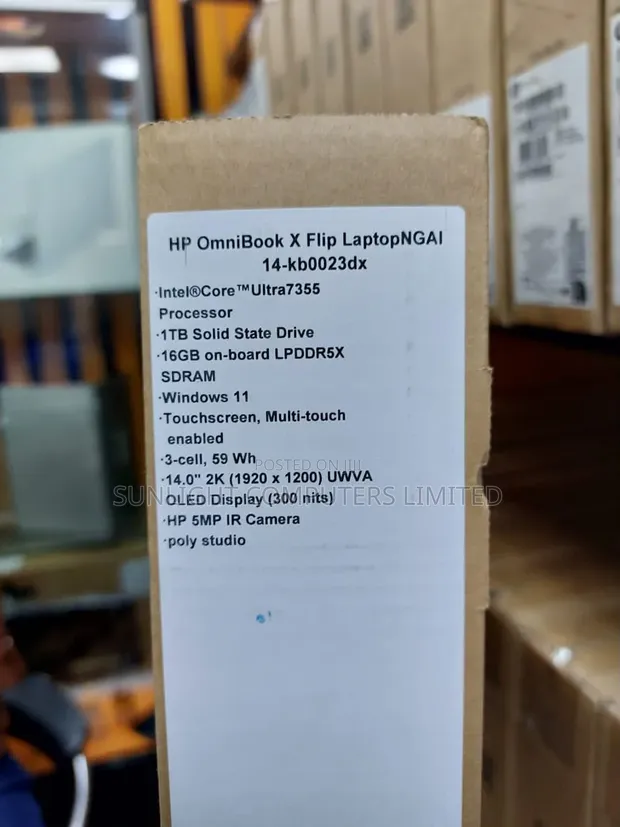 New HP OmniBook X Laptop 14-fe0097nr - Intel Core Ultra 7, 16GB RAM, 1TB SSD - 1