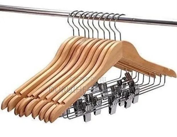 10pcs Wooden Hanger with Clip - 1