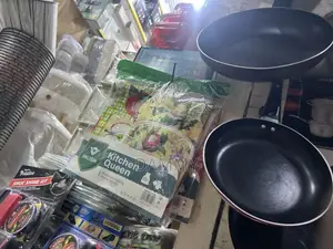 Frying Pans with Long Black Handles