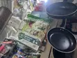Frying Pans with Long Black Handles - 1