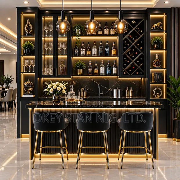 Luxury HDF Bar Wall Unit - Custom Modern Designs - 1