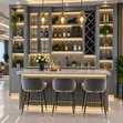 Luxury HDF Bar Wall Unit - Custom Modern Designs - 4