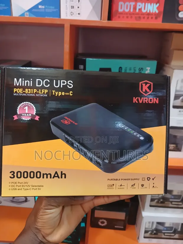 Kvron 30000mAh Mini DC UPS for Router & Modem - 1