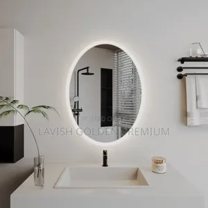 Oval Wall-Mounted LED Bathroom Mirror - Brand New