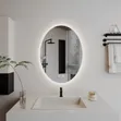 Oval Wall-Mounted LED Bathroom Mirror - Sabon Abu - 1