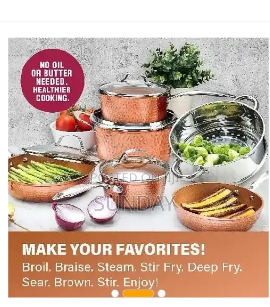Gotham Steel Hammered 10-Piece Non-Stick Cookware Set - 1