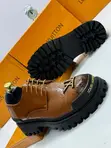 Takalmi Na Maza Na Louis Vuitton Brown Textured Leather Lace-Up - Sabon Abu - 1