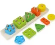 Wooden Columns and Shapes Educational Toy - 2