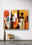 Zane Abstract Geometric Cubist na Fuska akan Zane - 1