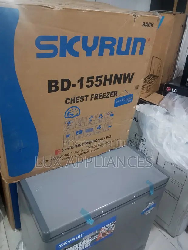 Skyrun BD-155HW 155L Chest Freezer - Sabon Abu - 1