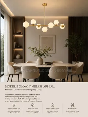 Linear Globe Sputnik Chandelier - Zinare/Brass Mai Goge