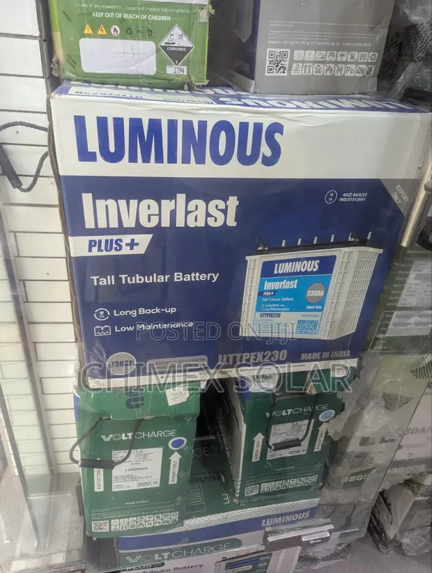 230Ah Luminous Inverlast Tubular Batteries - 1