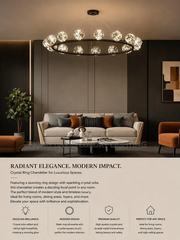 Crystal Ring Chandelier - 1