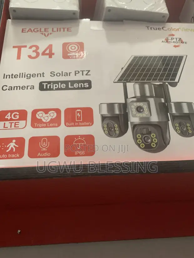 ViewConnect T34 12MP 4G LTE Solar PTZ Security Camera - 1