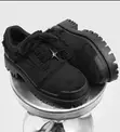 Men's Black Denim Fabric Lace-Up Shoes - Brand New - 3
