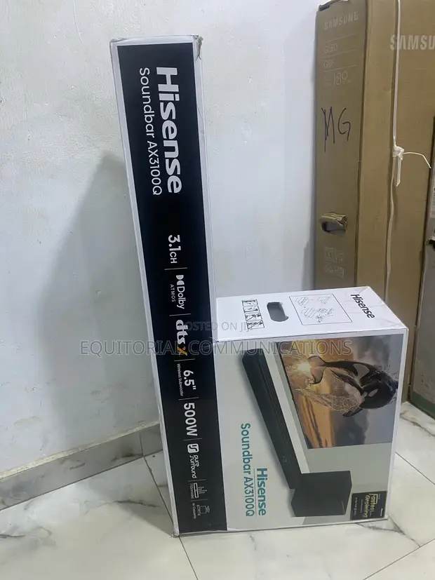 Hisense AX3100Q 500W Wireless Soundbar tare da 6.5-Inch Subwoofer - 1