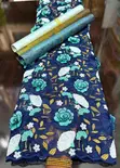 Swiss Cord Fabric with Flower Embroidery - 2