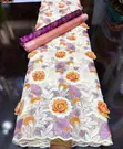 Swiss Cord Fabric with Flower Embroidery - 4