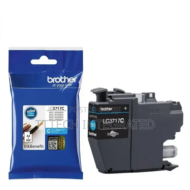 Brother LC3717C Cyan Ink Cartridge - 1