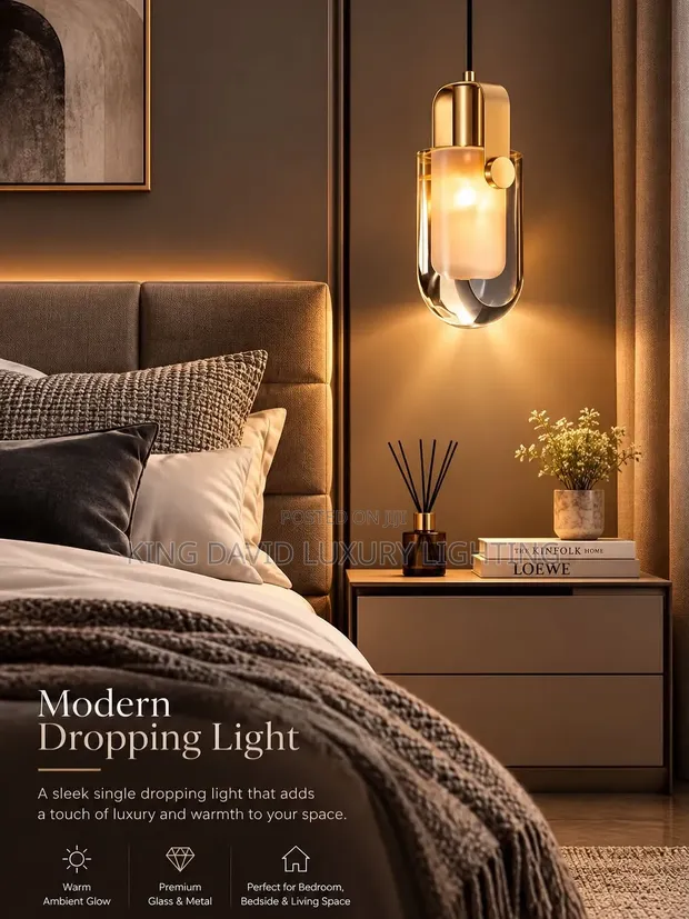Modern Droplet Crystal Pendant Light - 1