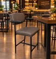 Full Leather High Bar Stool - Brand New - 1