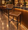 Full Leather High Bar Stool - Brand New - 2