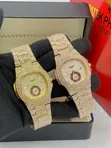 Patek Philippe Nautilus-Style Iced Out Quartz Watch - 2