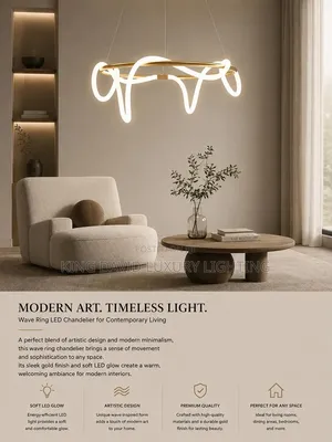 Modern Wave Ring LED Chandelier