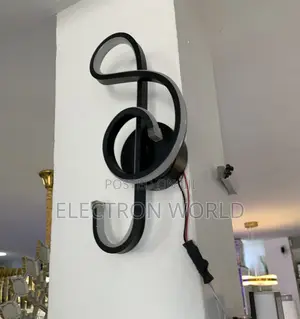Musical Note LED Wall Light - Black
