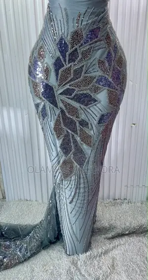 Quality Beaded Lace Fabric - Asọ Ebi Ready