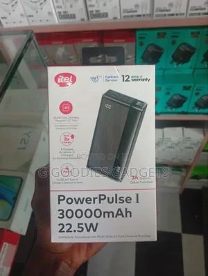 Itel 30000mAh Power Bank - 22.5W Fast Charging