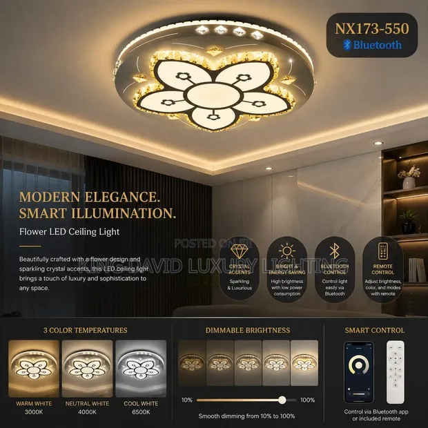 Flower LED Ceiling Light NX173-550 - 1