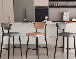 High Leather Bar Stool - Brand New