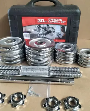 Dumbbells masu iya gyarawa - Saiti na 30kg tare da Barbell