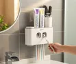 Deco Wall Mounted Toothbrush Holder & Squeezer - White - 1