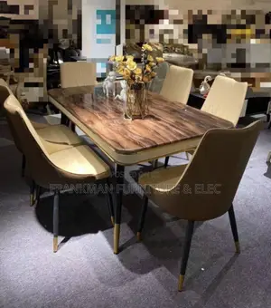 Dining Set Mai Sama Na Marble - Sabon Abu
