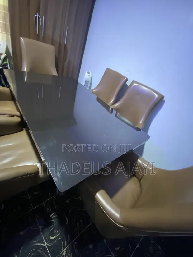 6 Seater Executive Dining Set - Brown Chocolate - 1