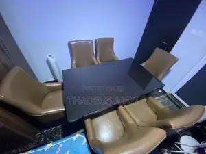 6 Seater Executive Dining Set - Brown Chocolate