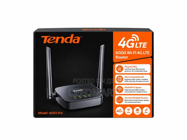 Tenda 4G LTE N300 Wi-Fi Router (4G03 Pro) - 1