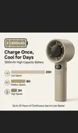 ITE Rechargeable Fan - Gray - 1