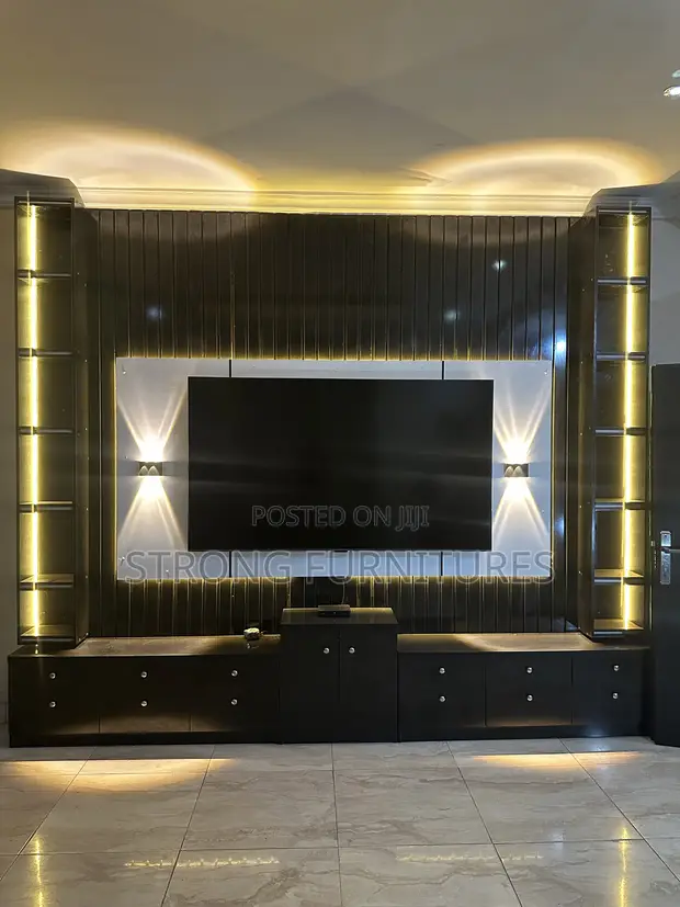 Executive Black TV Console - 1
