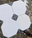 30x30 Spanish Floor Tiles - Black & White - 2