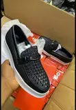 Hermès Men's Black Woven Loafers - Brand New - 1
