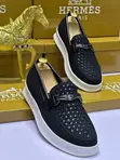 Hermès Men's Black Woven Loafers - Brand New - 2