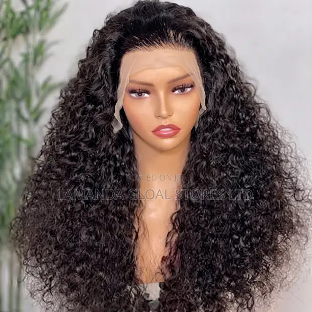 18-Inch Jerry Curl HD Lace Front Unit (Natural Black) - 1