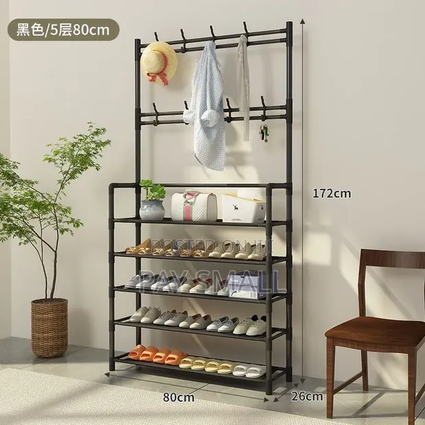 4-Tier Karfe Shoe Rack Mai Shirya Kafa - 1