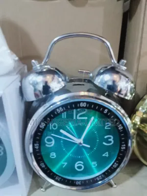 Analogue Twin Bell Alarm Clock - Pistachio Green