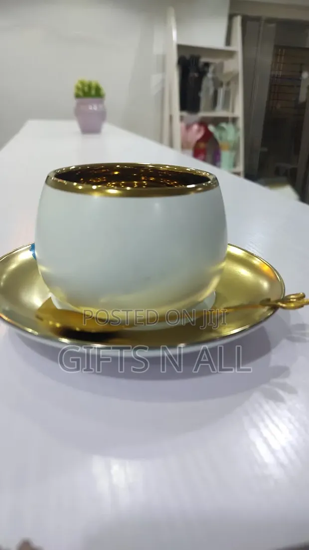 Gold and White Tea Set - 1