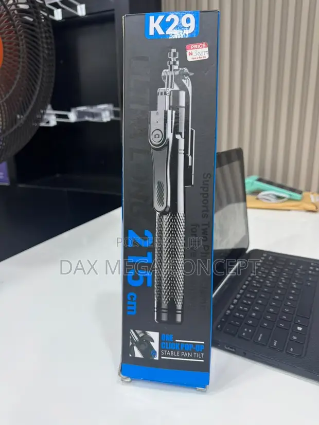 3-Leg Selfie Stick Tripod with 360° Rotation - 1