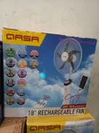 Qasa Fan Mai Sake Kunna da Hasken Rana tare da 2 Bulbs & Remote - 3